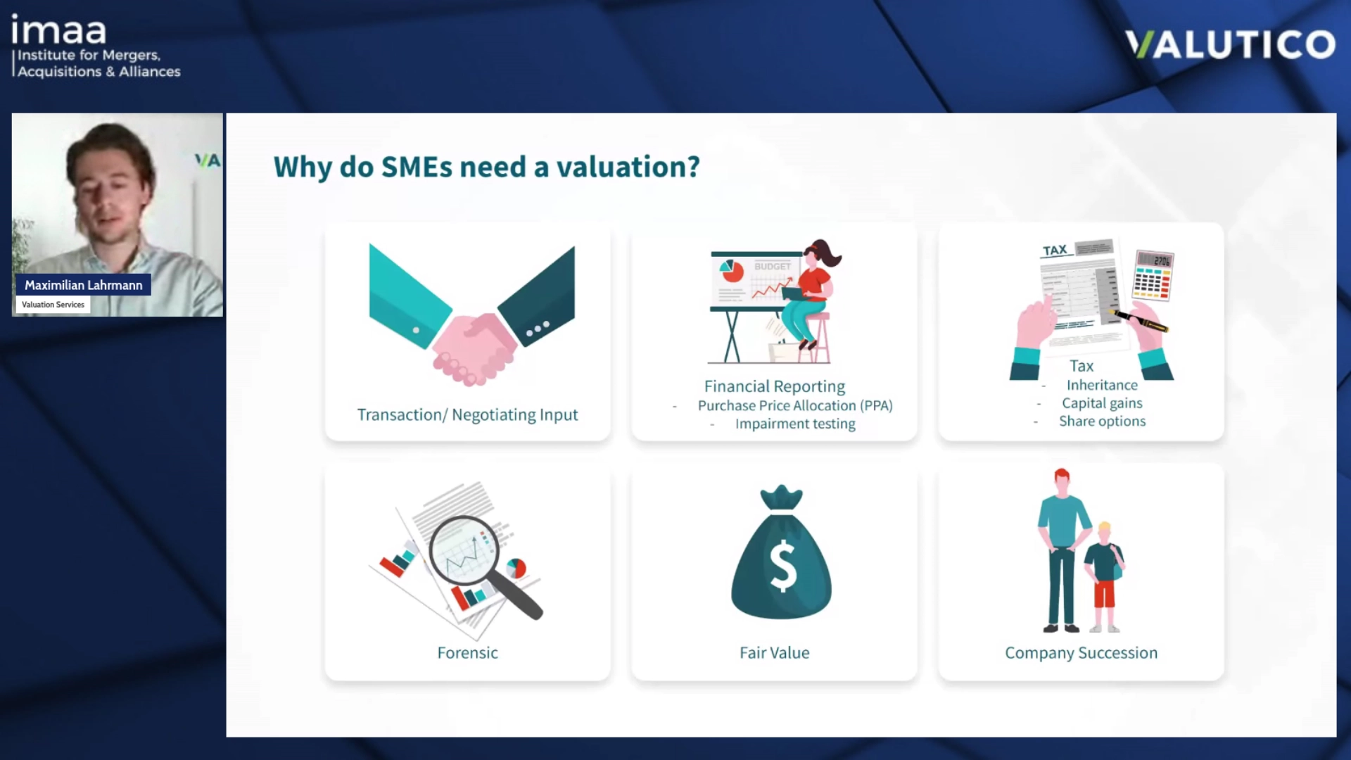 Maximilian Lahrmann discussing why we need to do SME valuation